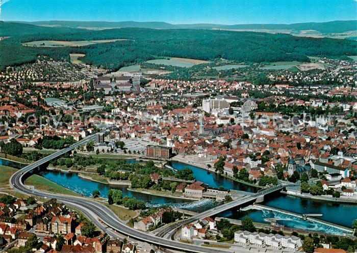 Hameln Weser Fliegeraufnahme
