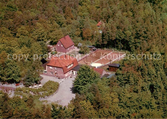 Wingst Gast und Pensionshaus Zur Koenigstanne Fliegeraufnahme