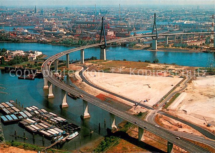 HAMBURG  CITY Koehlbrandbruecke Fliegeraufnahme