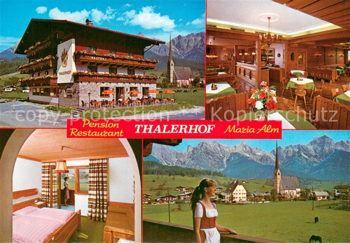 Maria Alm Steinernen Meer Pension Restaurant Thalerhof Gaststube Zimmer Panorama