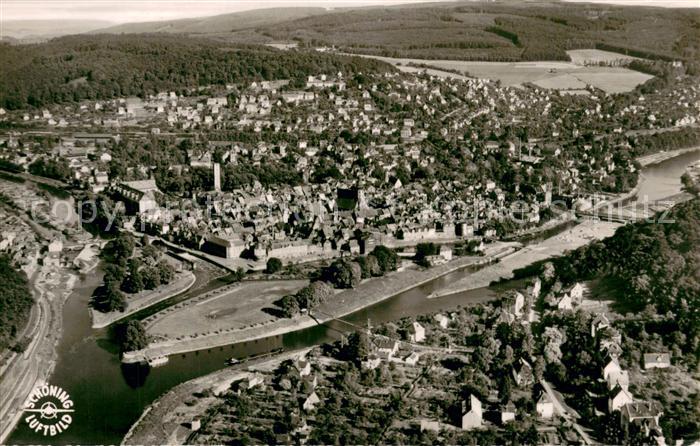 Muenden Werra Fliegeraufnahme Werra und Fulda