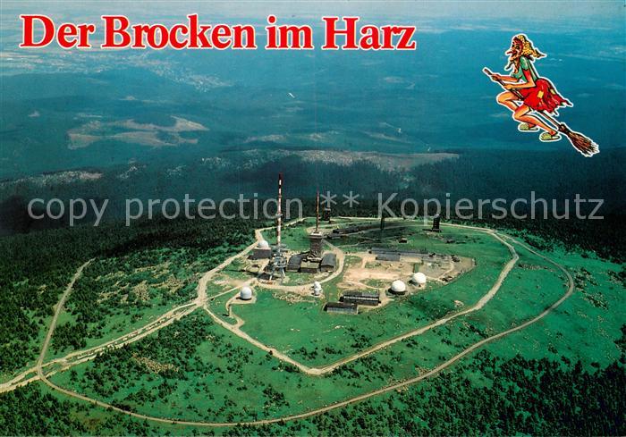 Wernigerode Harz Fliegeraufnahme Brocken im Harz