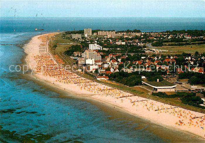 Cuxhaven Nordseebad Fliegeraufnahme Strandpanorama