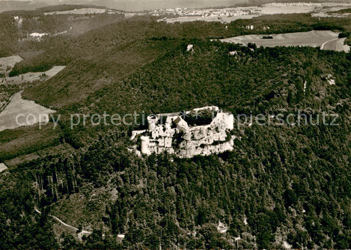 Schwaebische Alb Fliegeraufnahme Ruine Hohen Neuffen