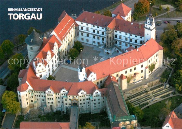 Torgau Fliegeraufnahme Schloss Hartenfels