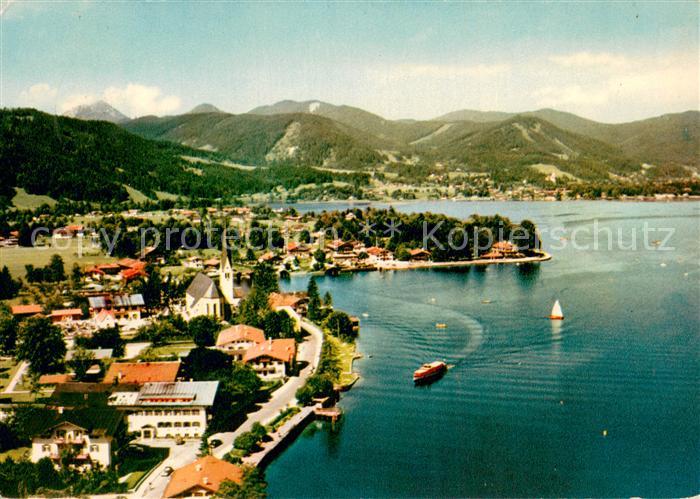Rottach-Egern Fliegeraufnahme Teilansicht m. Tegernsee