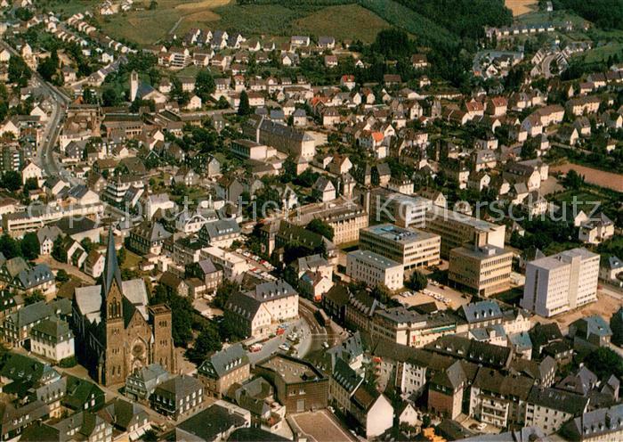 Olpe Stadt Fliegeraufnahme Stadtmitte
