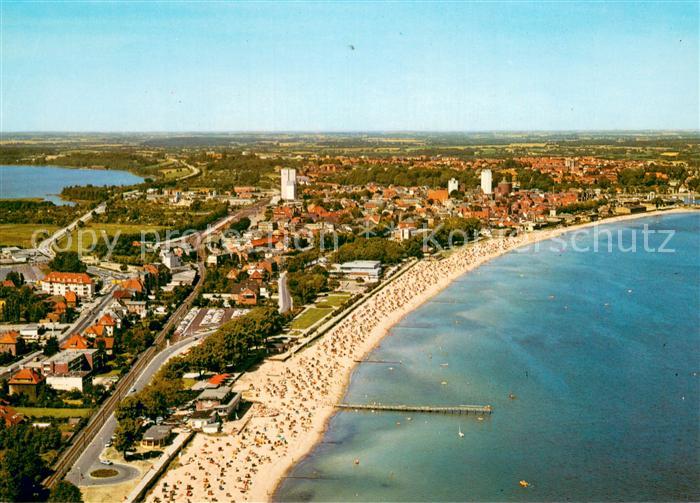 ECKERNFoeRDE Ostseebad Fliegeraufnahme Strandpanorama