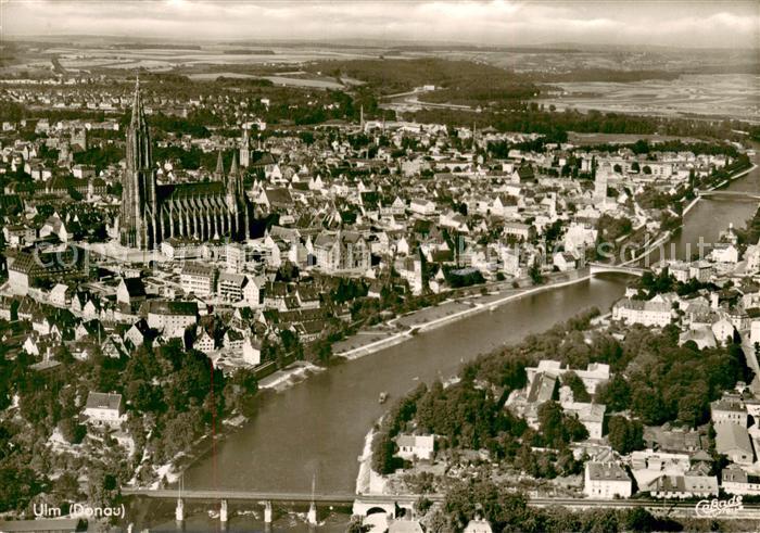 Ulm  Donau Fliegeraufnahme Panorama
