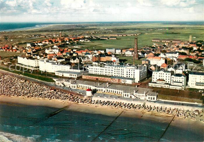 BORKUM Nordseebad Niedersachsen Fliegeraufnahme Strandpanorama