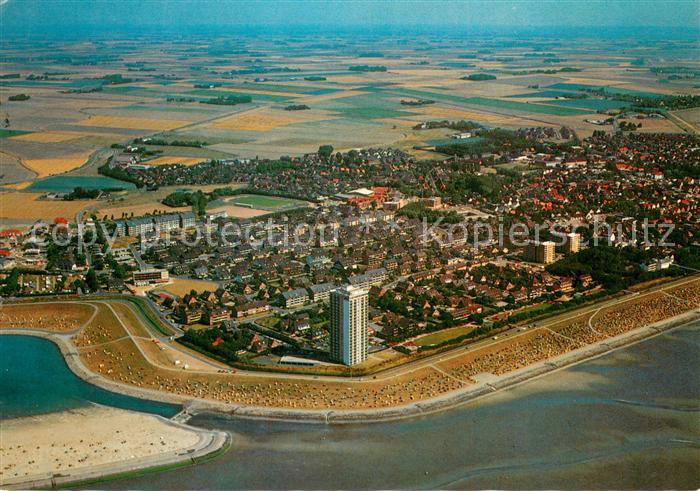 Buesum Nordseebad Fliegeraufnahme Panorama Perlebucht