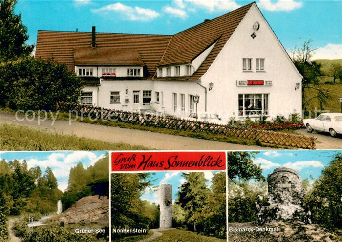 Boerninghausen Haus Sonnenblick Gruener See Nonnenstein Bismarck-Denkmal