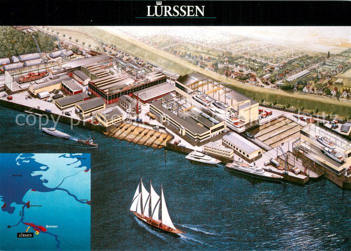 BREMEN  CITY Fliegeraufnahme Luessen Yachts