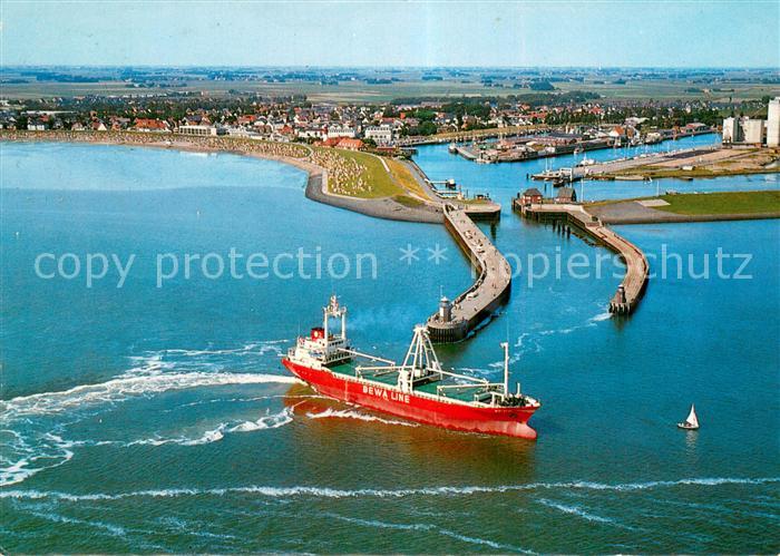 Buesum Nordseebad Fliegeraufnahme Hafeneinfahrt