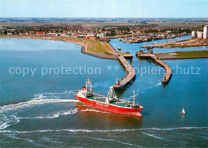 Buesum Nordseebad Fliegeraufnahme Hafeneinfahrt