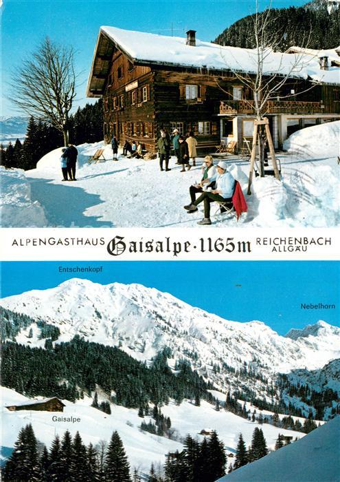 Reichenbach Oberstdorf Alpengasthaus Gaisalp Schnee Winter Entschenkopf Nebelhor