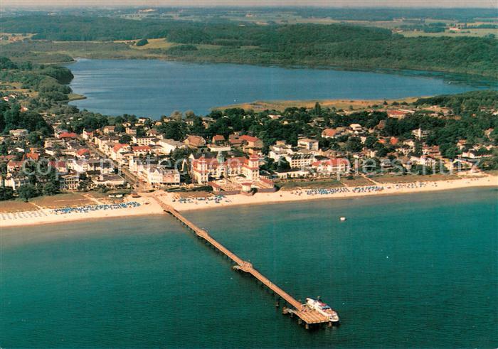 Ruegen Fliegeraufnahme Seebad Binz Seebruecke Kurhaus Schmachter See