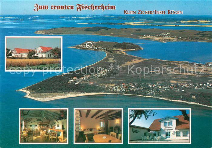 Klein Zicker Fliegeraufnahme Ruegen Gaststaette-Pension Zum trauten Fischerheim