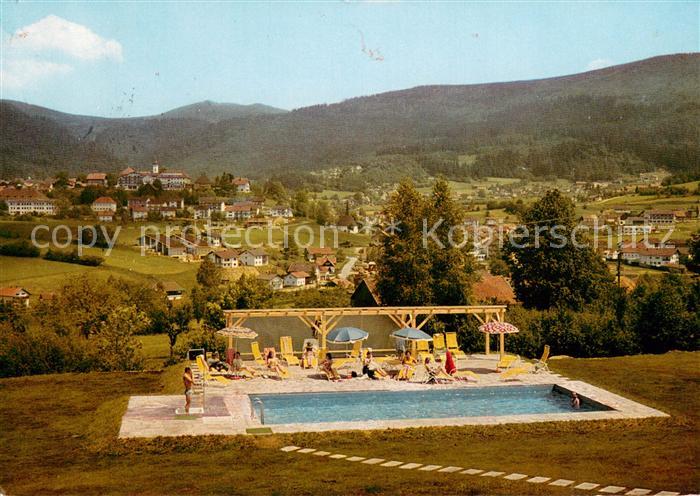 Bodenmais Hotel Pension Riederin Swimming Pool Panorama Bayerischer Wald