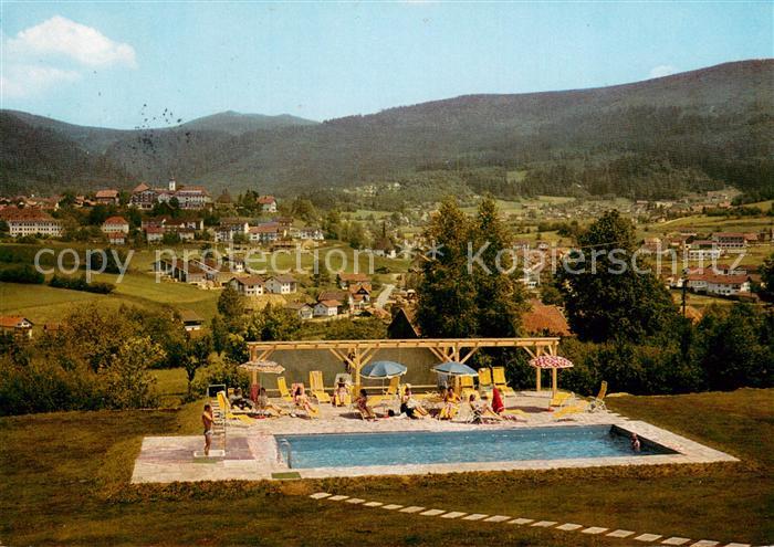 Bodenmais Hotel Pension Riederin Swimming Pool Panorama Bayerischer Wald