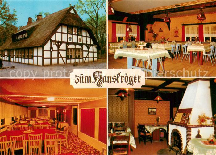 Appel Historisches Gasthaus zum Hanskroeger Gastraeume Kamin