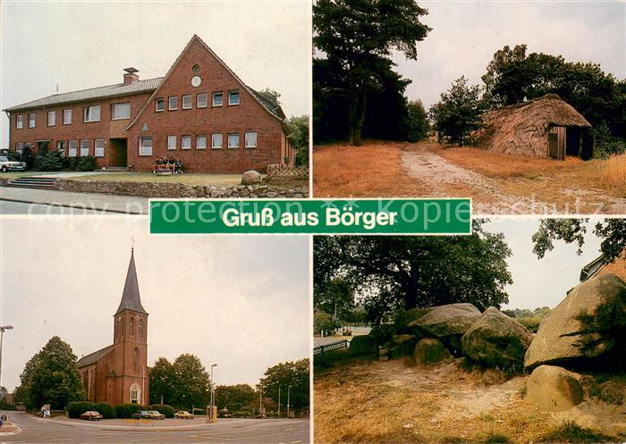 Boerger Jugendherberge Kirche Schuppen Steingrab