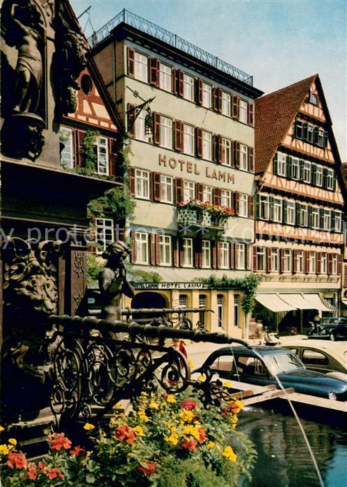 TueBINGEN BW Innenstadt Brunnen Hotel Lamm Altstadt Fachwerkhaeuser