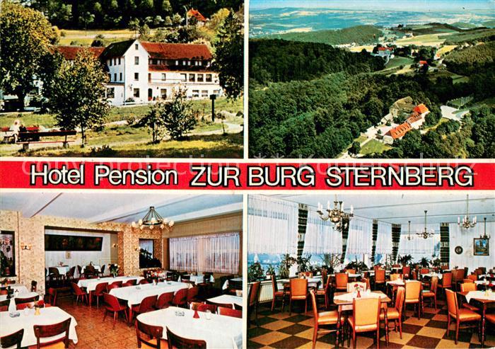 Linderhofe Hotel Pension Zur Burg Sternberg Restaurant Fliegeraufnahme