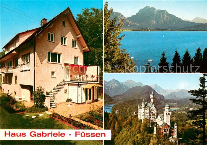 Fuessen Allgaeu Gaestehaus Pension Haus Gabriele Schloss Neuschwanstein Forggens