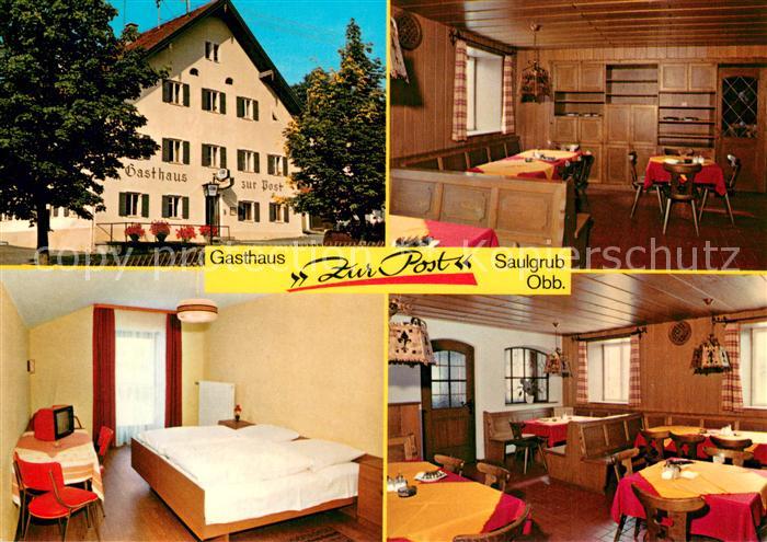 Saulgrub Gasthaus zur Post Gastraum Fremdenzimmer