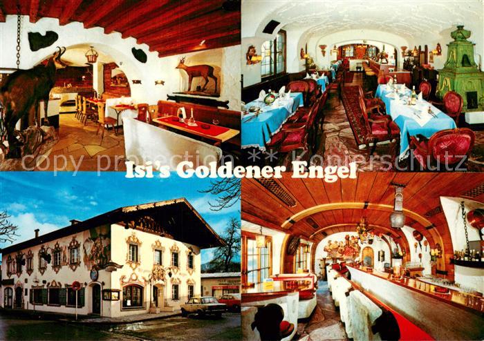 GARMISCH-PARTENKIRCHEN Bayern Isis Goldener Engel Restaurant Huber Karte Nr 1047