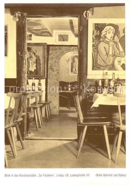 Lindau Bodensee Kuenstlerstube Zur Fischerin Gaststaette