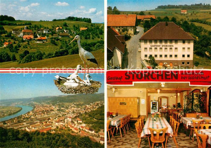Waldkirch Waldshut-Tiengen Gasthof Storchen Gaststube Storchennest Blick ins Tal