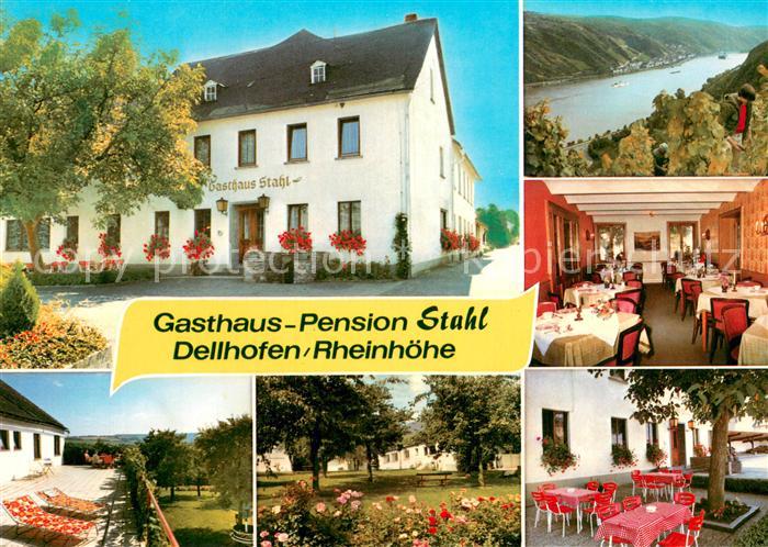 Dellhofen Gasthaus Pension Suhl Restaurant Terrasse Garten Blick auf den Rhein
