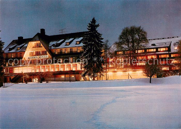 Hinterzarten Breisgau-Hochschwarzwald BW Hotel Weisses Roessle im Winter Nachtau