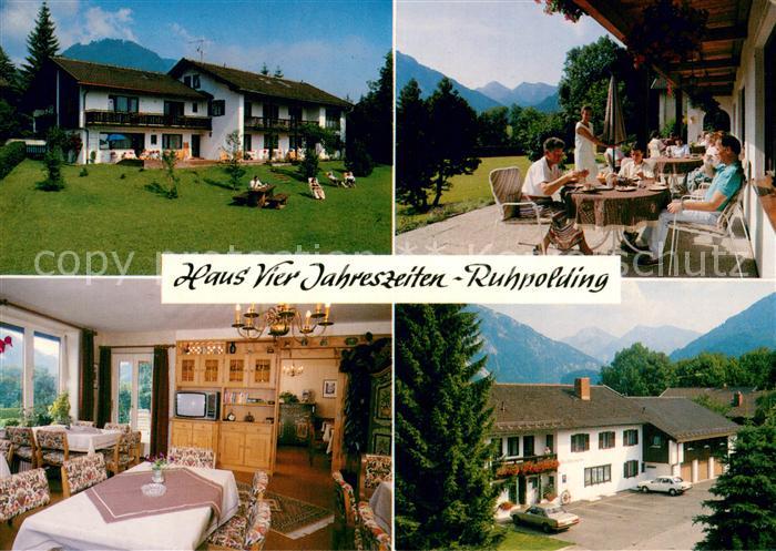 Ruhpolding Bayern Haus Vier Jahreszeiten Restaurant Terrasse Alpenblick