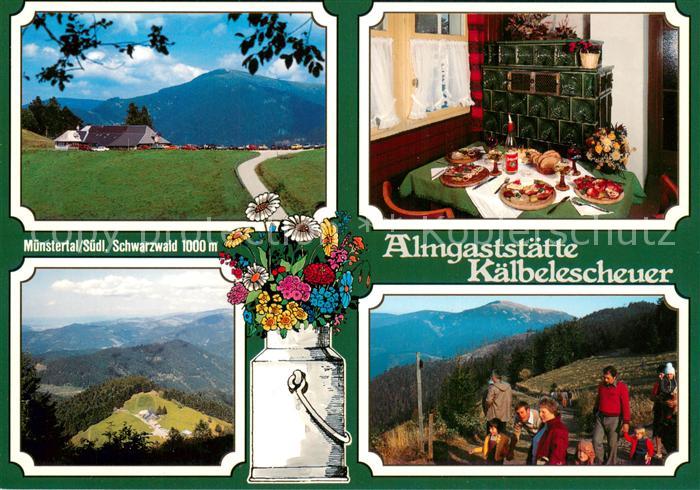 Muenstertal Schwarzwald Almgaststaette Kaelbelescheuer Landschaftspanorama