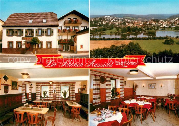 Bad Koenig Odenwald Hotel Restaurant Zur schoenen Aussicht Panorama