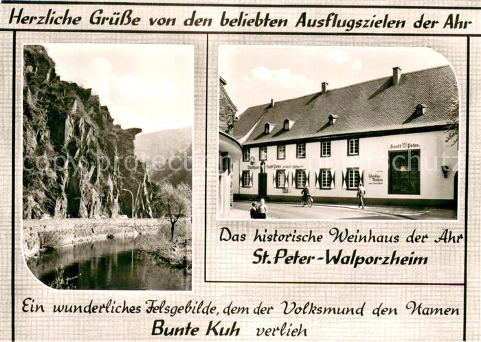 Walporzheim Historisches Weinhaus der Ahr St. Peter Bunte Kuh Felsen