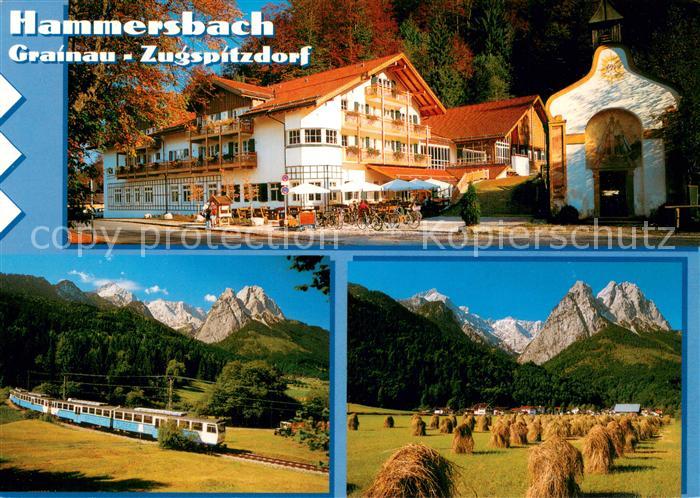 Hammersbach Grainau Hotel Haus Hammersbach mit Kapelle Bayerische Zugspitzbahn L