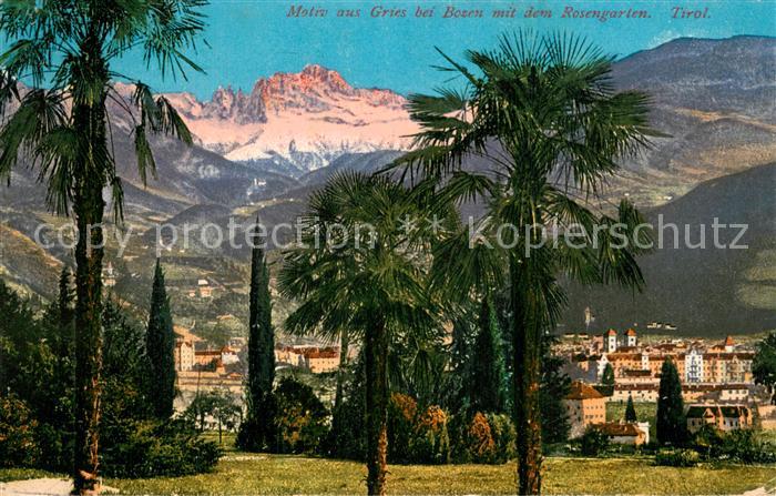 Gries-Quirein Bozen mit dem Rosengarten