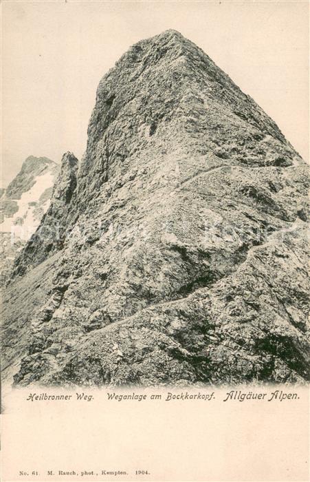 Heilbronner Weg Weganlage am Bockkarkopf Allgaeuer Alpen