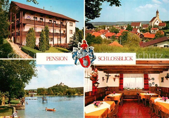 Groenenbach Bad Pension Schoenblick Gaststube Seepartie Panorama