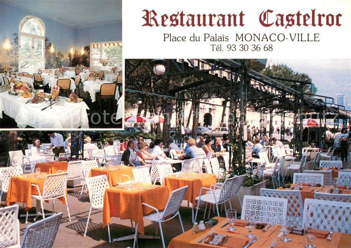 Monaco Restaurant Castelroc Gastraum Terrasse
