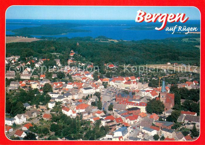 Bergen Ruegen Zentrum der Kreisstadt Fliegeraufnahme