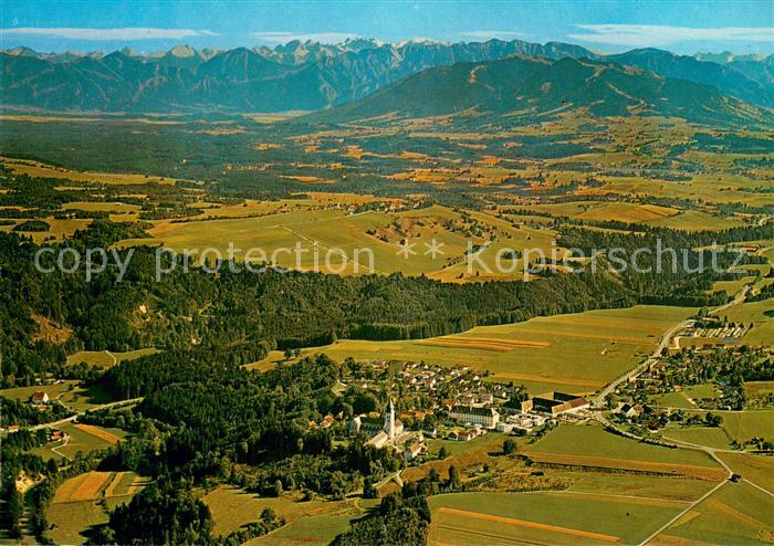Rottenbuch Inn Fliegeraufnahme mit Hoernle Ester und Karwendelgebirge
