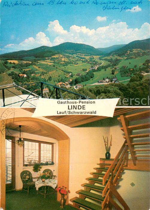 Lauf Baden Panorama Gasthaus Pension Linde Treppenaufgang