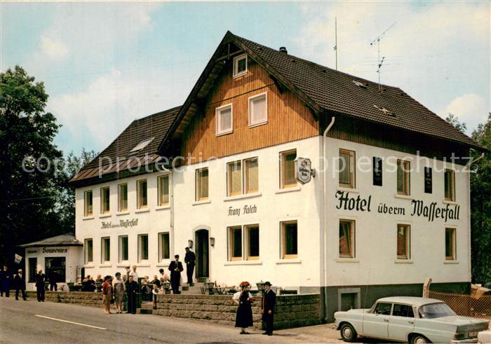 Triberg Hotel ueberm Wasserfall