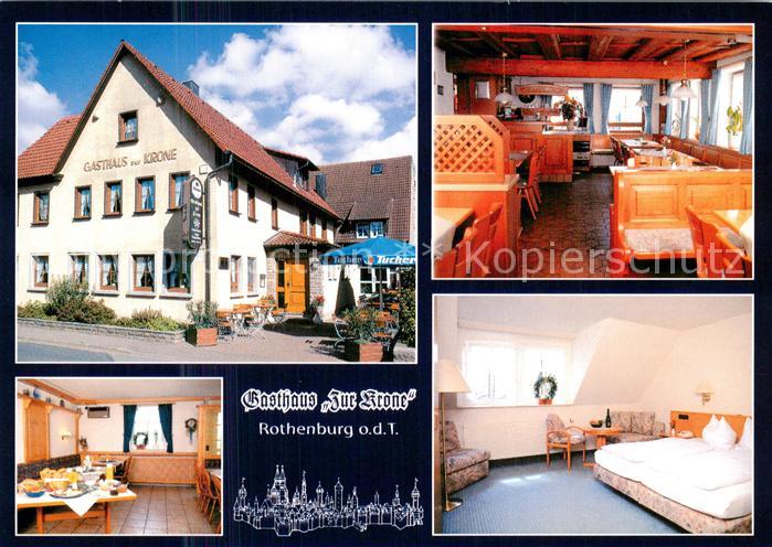 Rothenburg Tauber Gasthaus Zur Krone Gaststube Zimmer