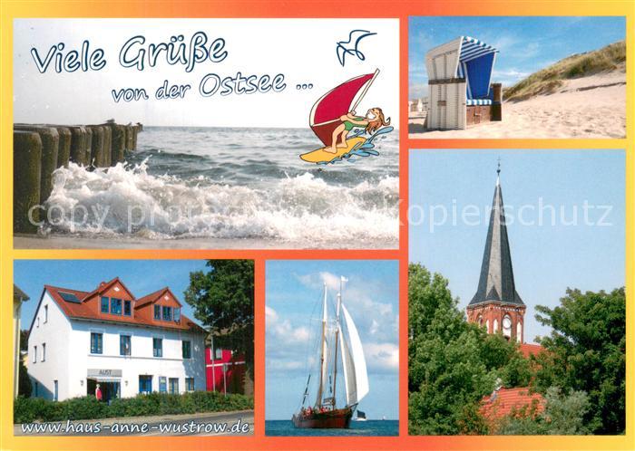 Wustrow Ostseebad Ferienhaus Anne Strandkorb Segelschiff Kirche